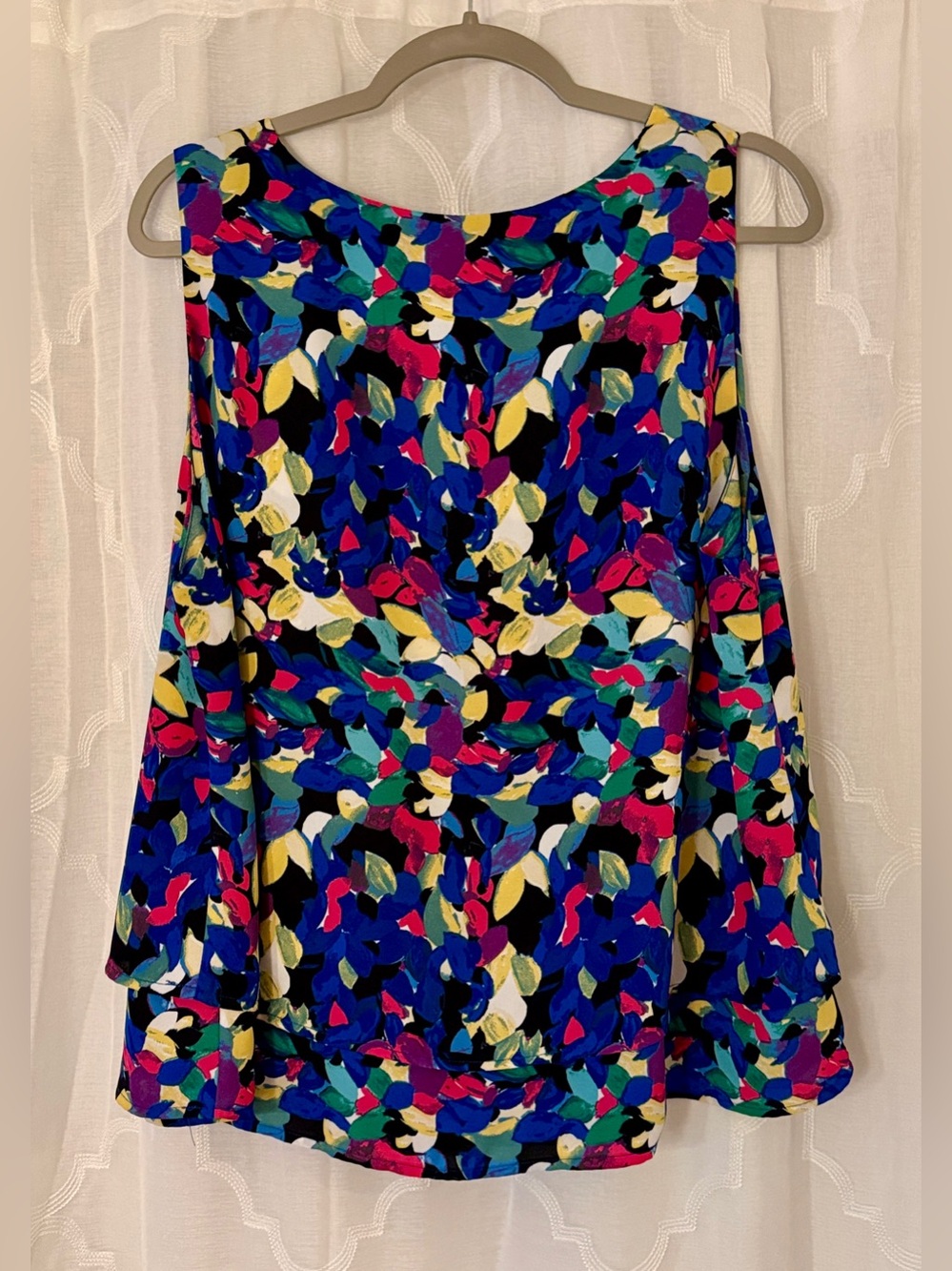 Zac & Rachel Medium Multicolor Abstract Print Sleeveless Blouse